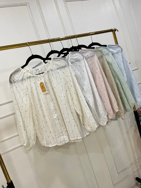 Round Neck Casual Cotton Down Tops